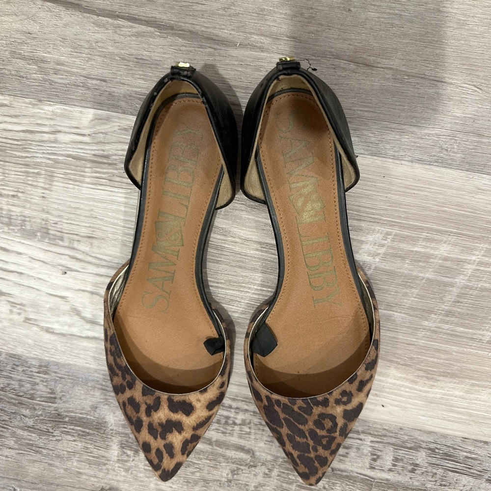Sam & Libby Brown and Black Leopard Print Flats